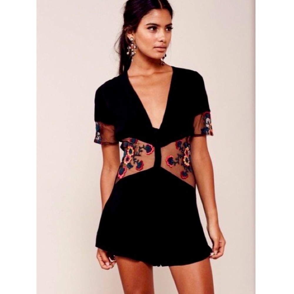 For Love & Lemons Eleanora Romper NWT XS